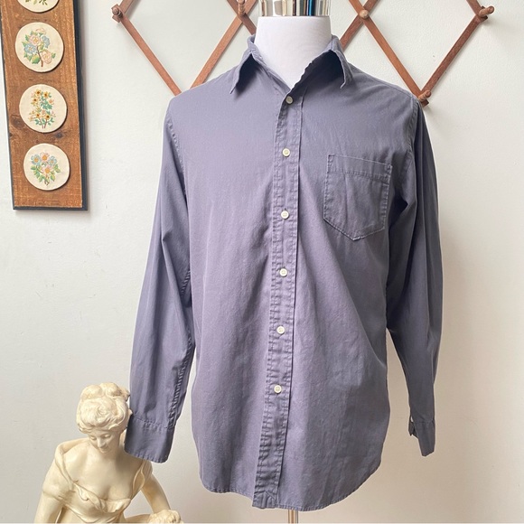 Lucky Brand Bohemian Embroidery Trim Button Up Shirt - Picture 1 of 16